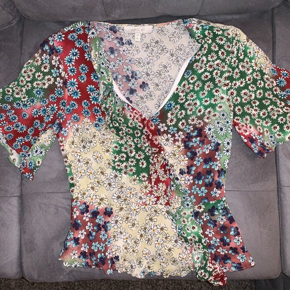 Anthropologie Ruffle Blouse XS - Picture 4 of 7